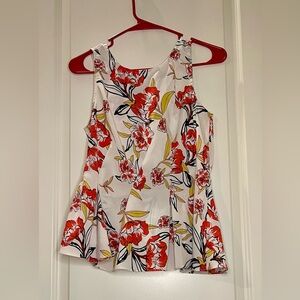 Alythea Floral Sleeveless Top w/Back Tie Size S